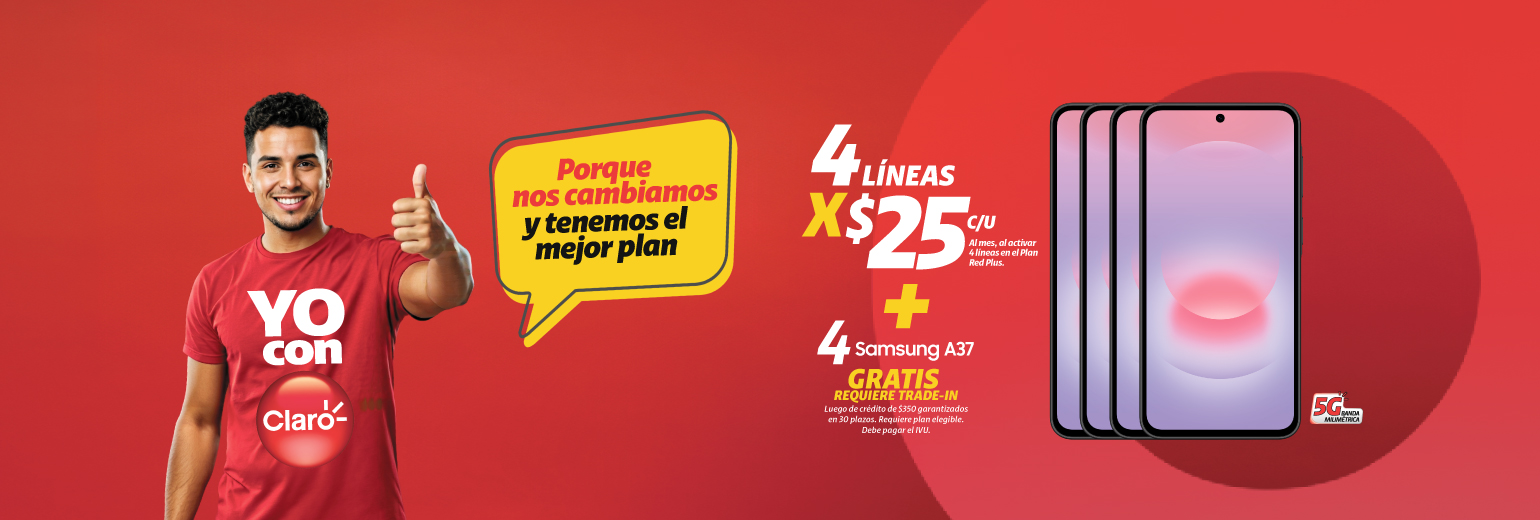 4 Líneas x $25 4 Líneas x $25